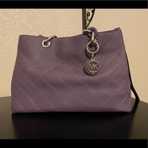 Michael Kors Medium Cynthia Satchel in Stitched Wisteria